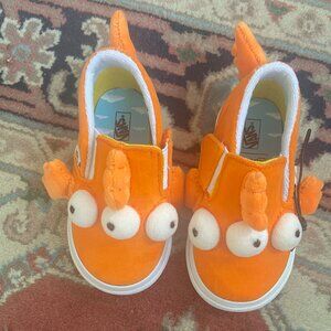 Vans Simpsons X Blinky Fish Orange Slip On Sneakers, Size 5T